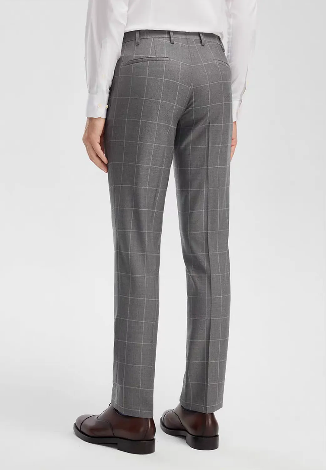 Fashion Mens Suit 3 Pieces Plaid Peak Lapel Tuxedos (Blazer Vest Pants)