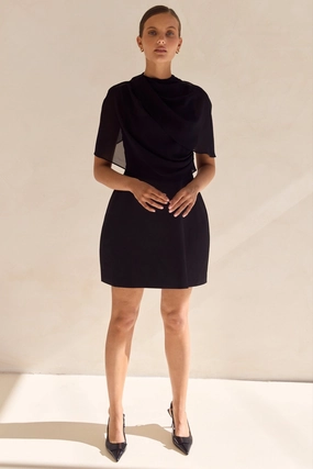 Pixie Mini Dress (Black) Sleek Form