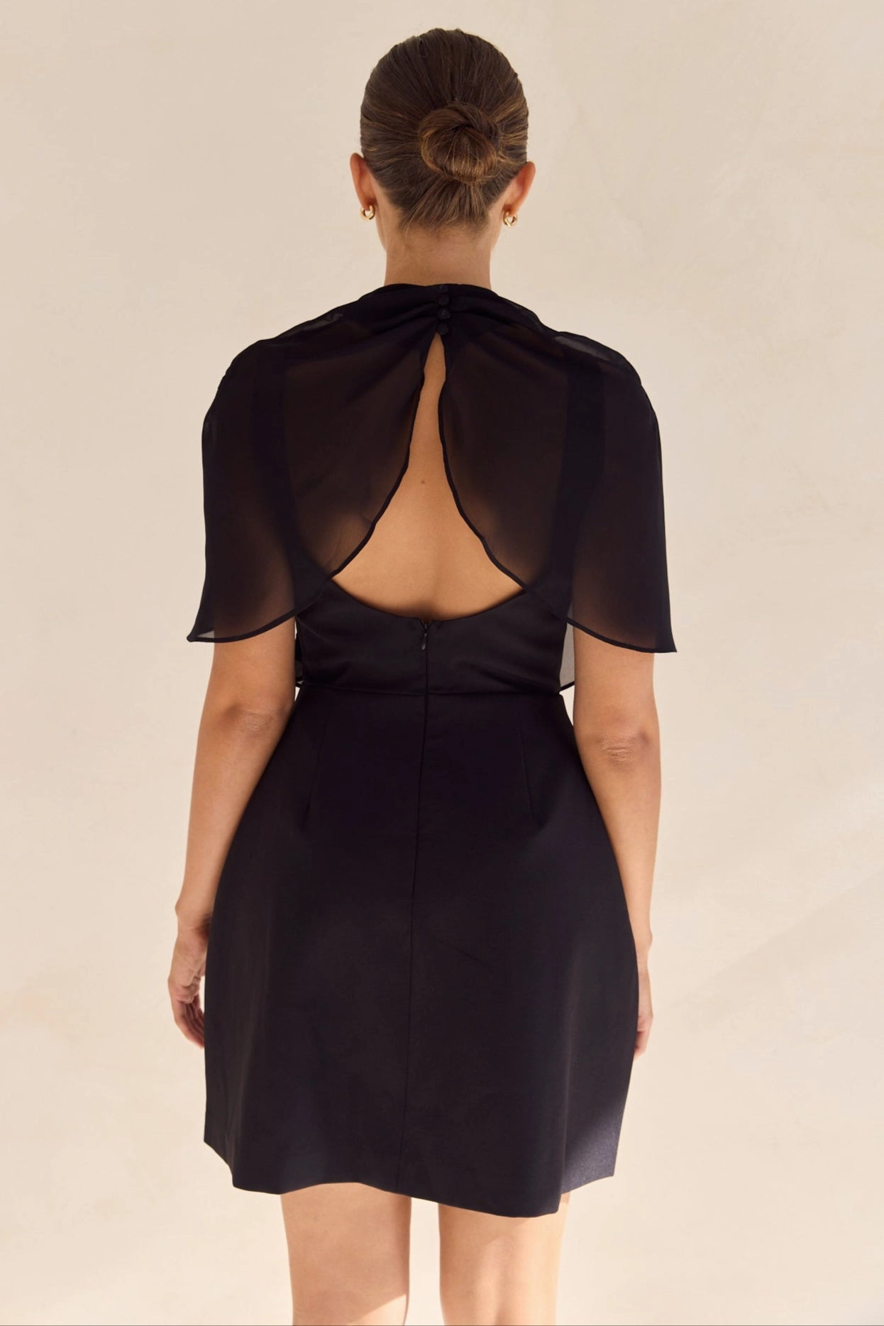 Comfortable Wear Pixie Mini Dress (Black)