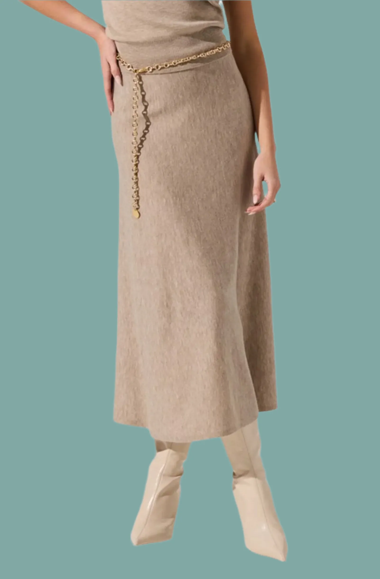 Quality Material Cozy Stretch Deora Sweater Skirt