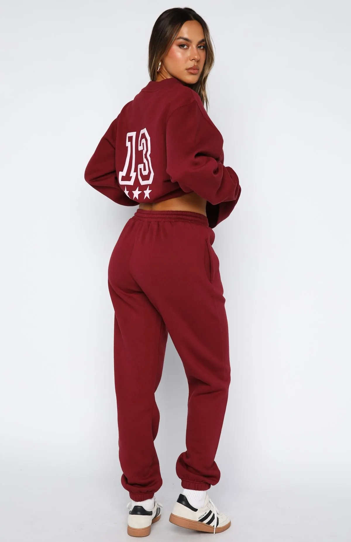 No Hesitation Sweatpants Burgundy All Season Non Irritating Seams