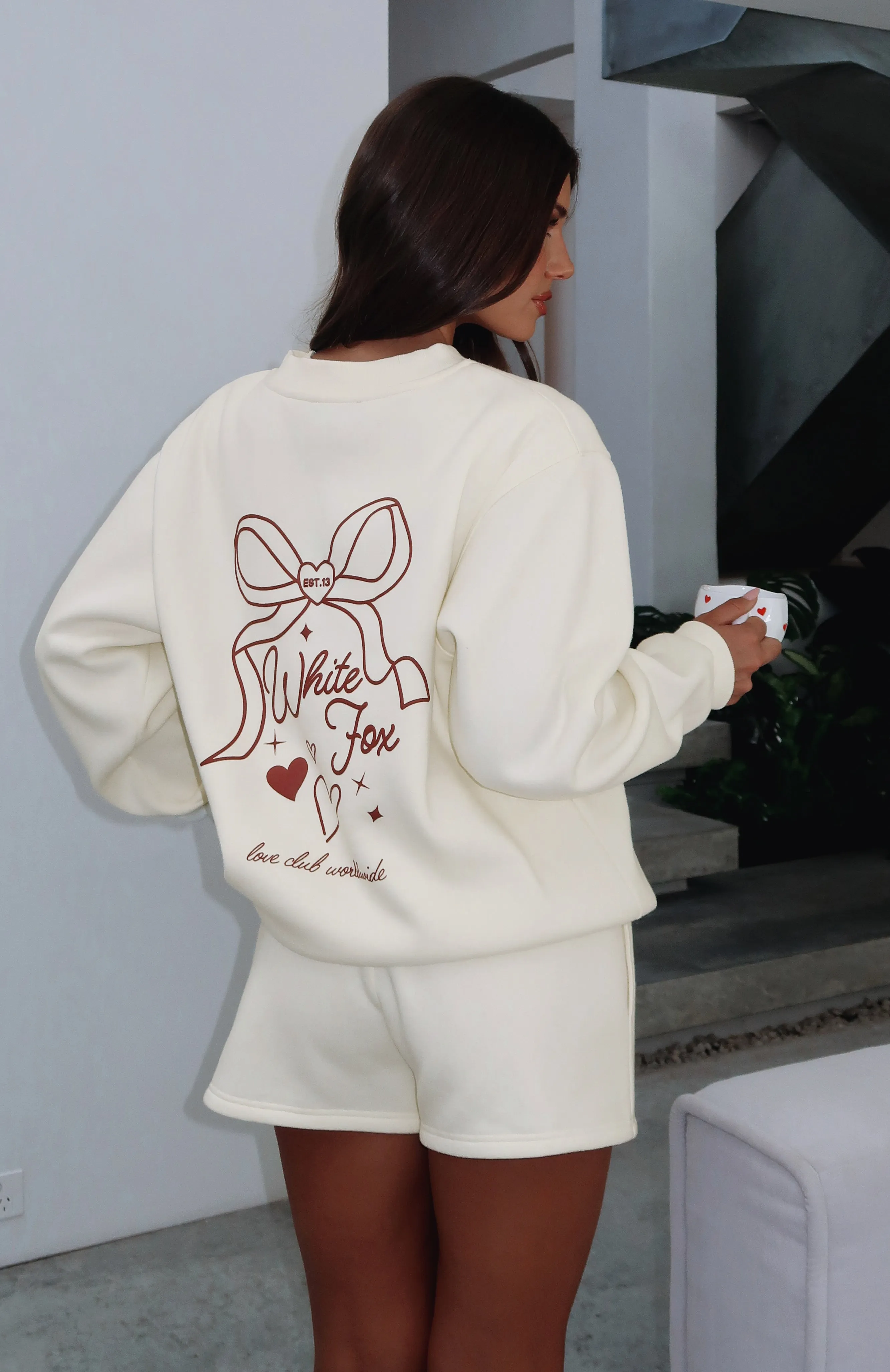 Love You Forever Oversized Sweater Cream Flexible Seam Structure UPF Protection