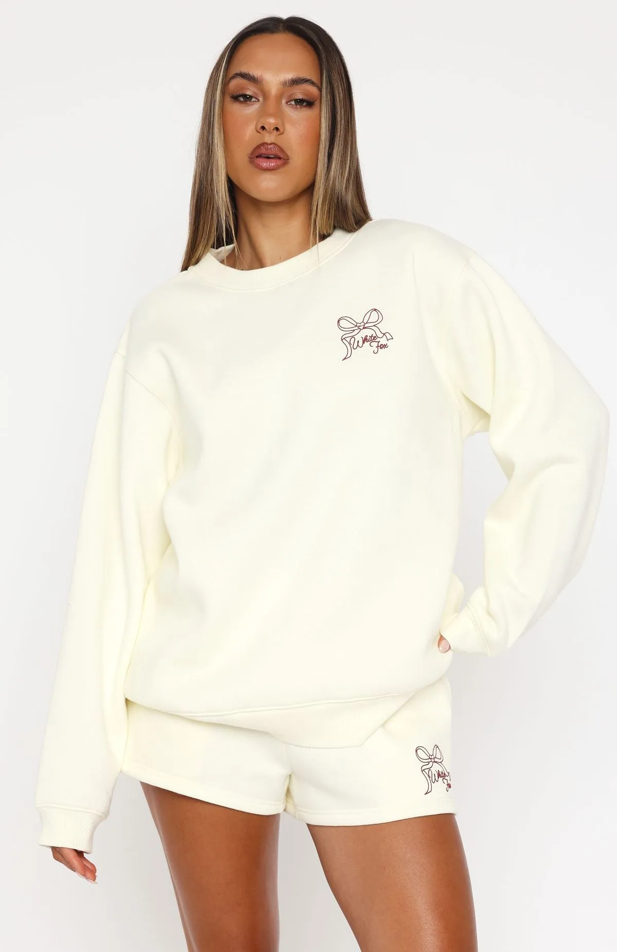 Everyday Neutral AntiPilling Technology Love You Forever Oversized Sweater Cream