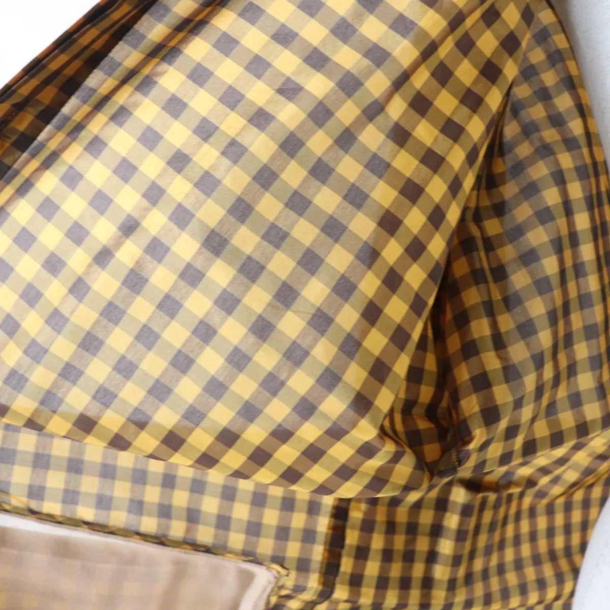 Fendi Silk Gingham Check Long Shirt Dress