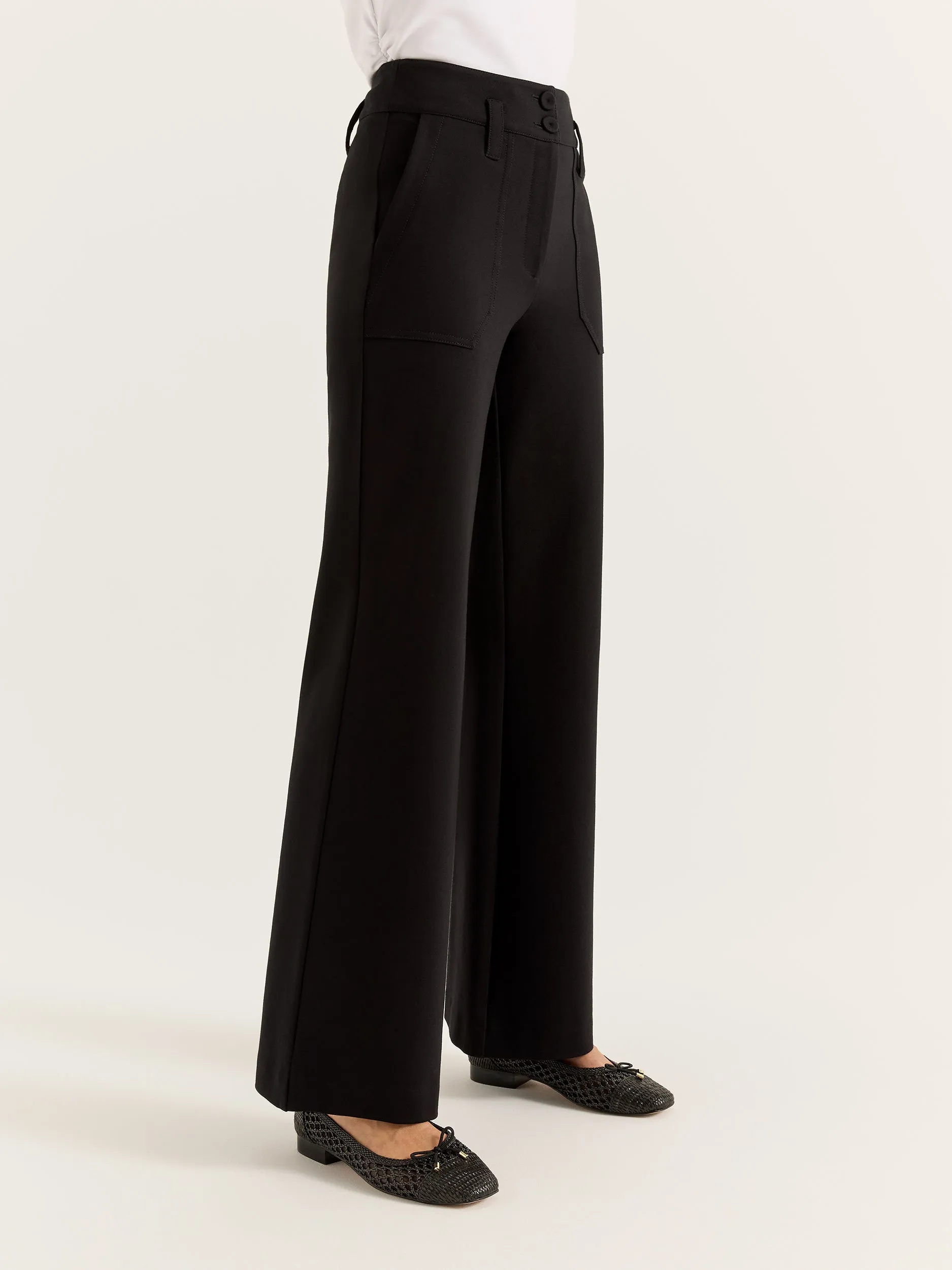 Fern Ponte Pant Lined interior AbrasionResistantFabric