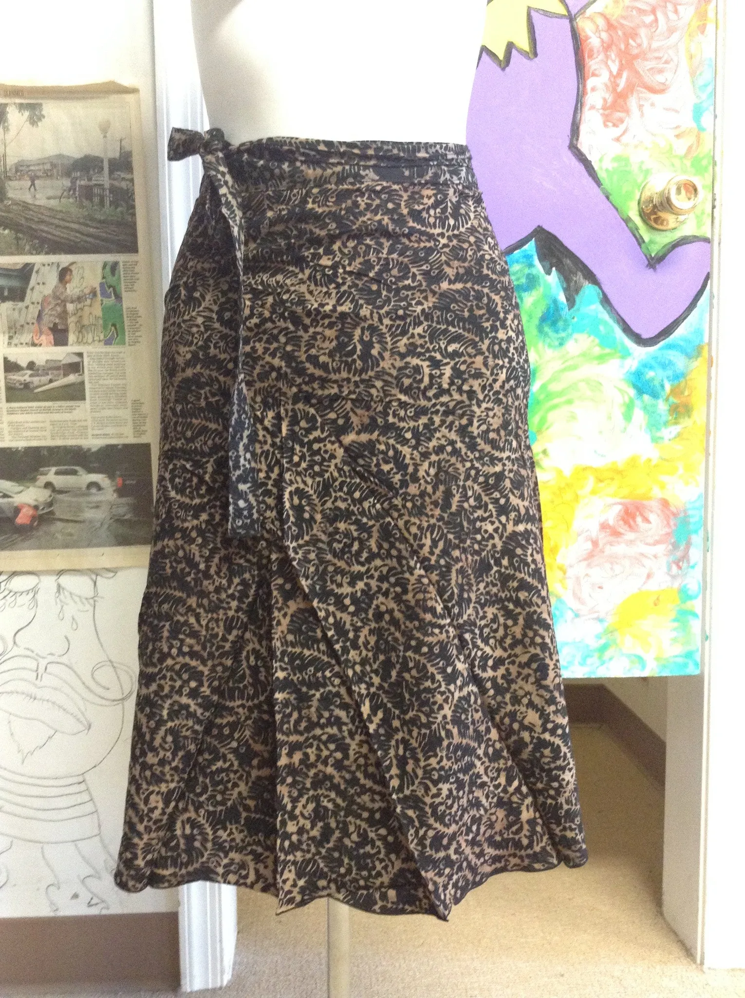 Fiesty Fern Batik Wrap Skirt