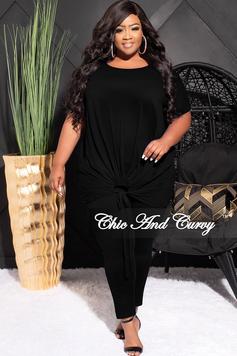 Final Sale Plus Size 2pc Set in Black Trendy Layering Non Bulk