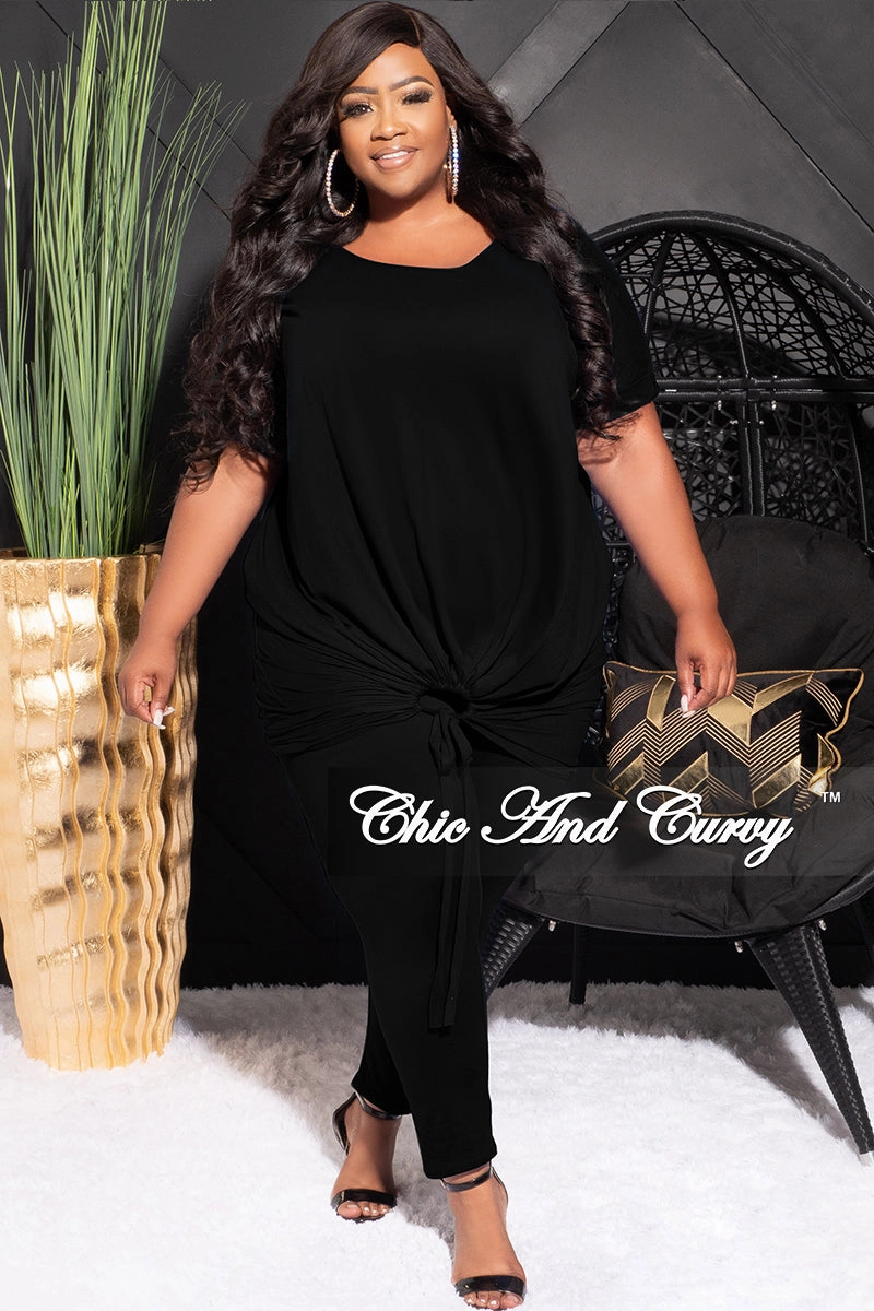 All-day Comfort Layered Wear Final Sale Plus Size 2pc Set in Black