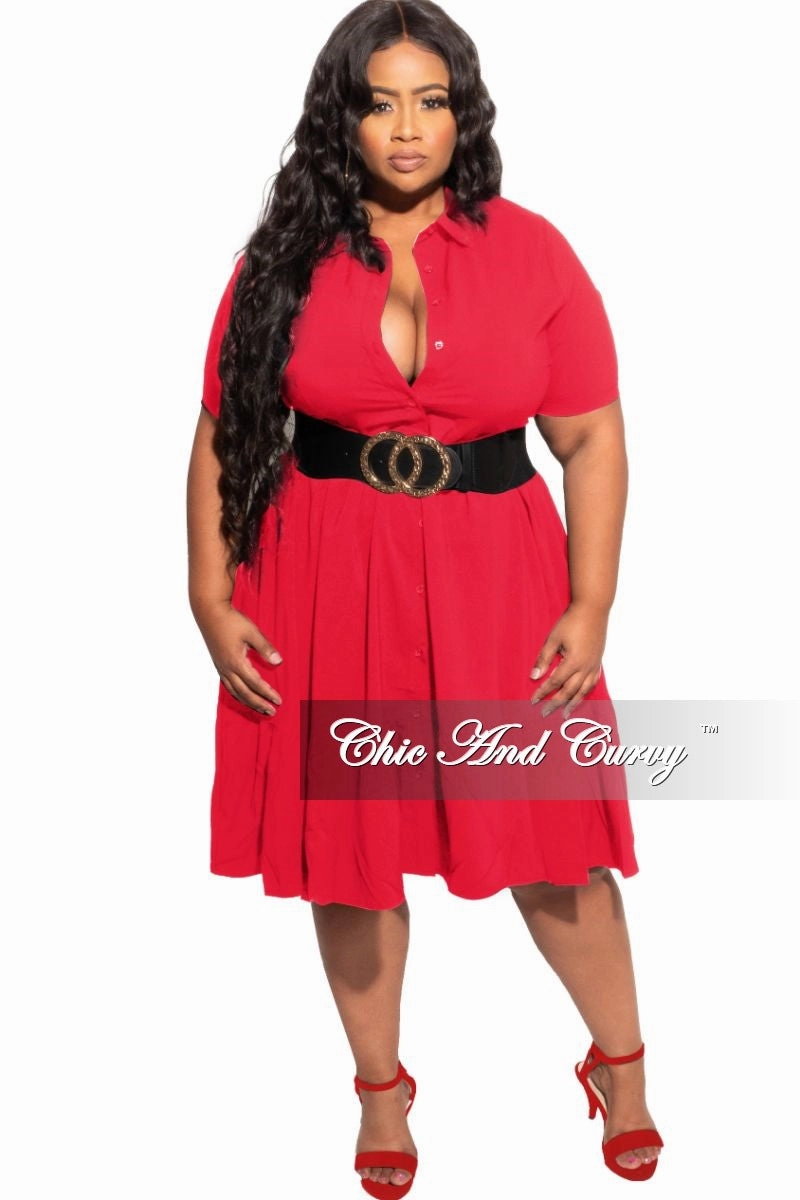 Thermal Regulating Fabric Rayon drape Final Sale Plus Size 3 Layer Bottom Dress in Red