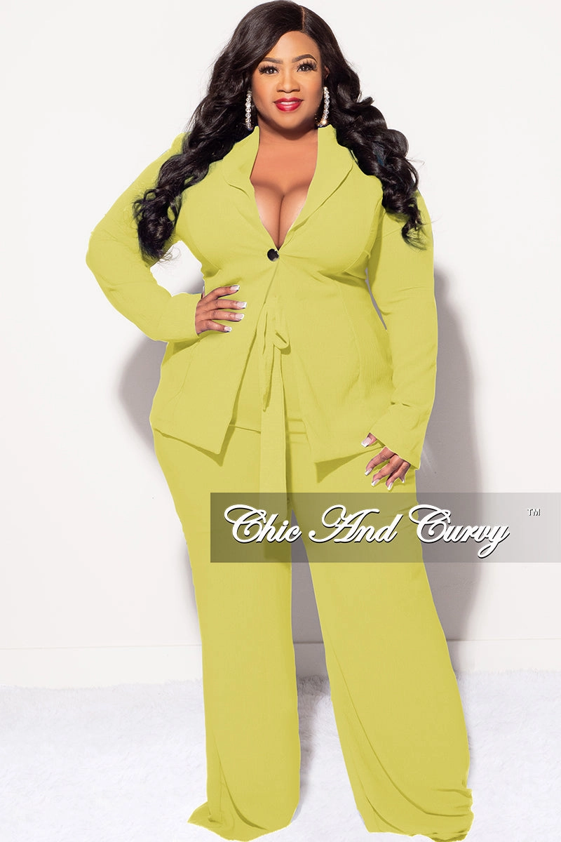 Final Sale Plus Size Blazer 2pc Set in Puce Flexible Seam Seam-Free