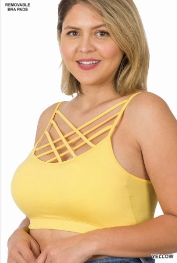 Day Wear Final Sale Plus Size Bralette in Yellow