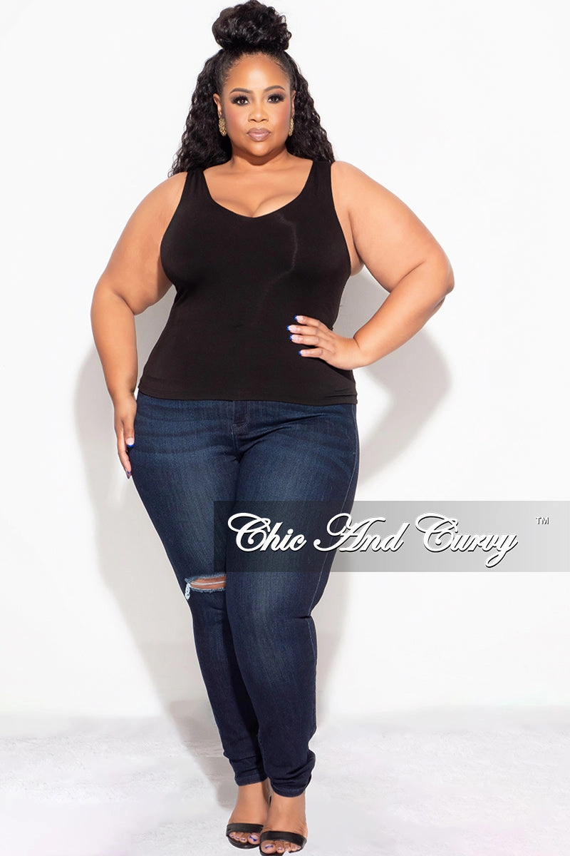 Quick Change Neutral Look Final Sale Plus Size Camisole in Black