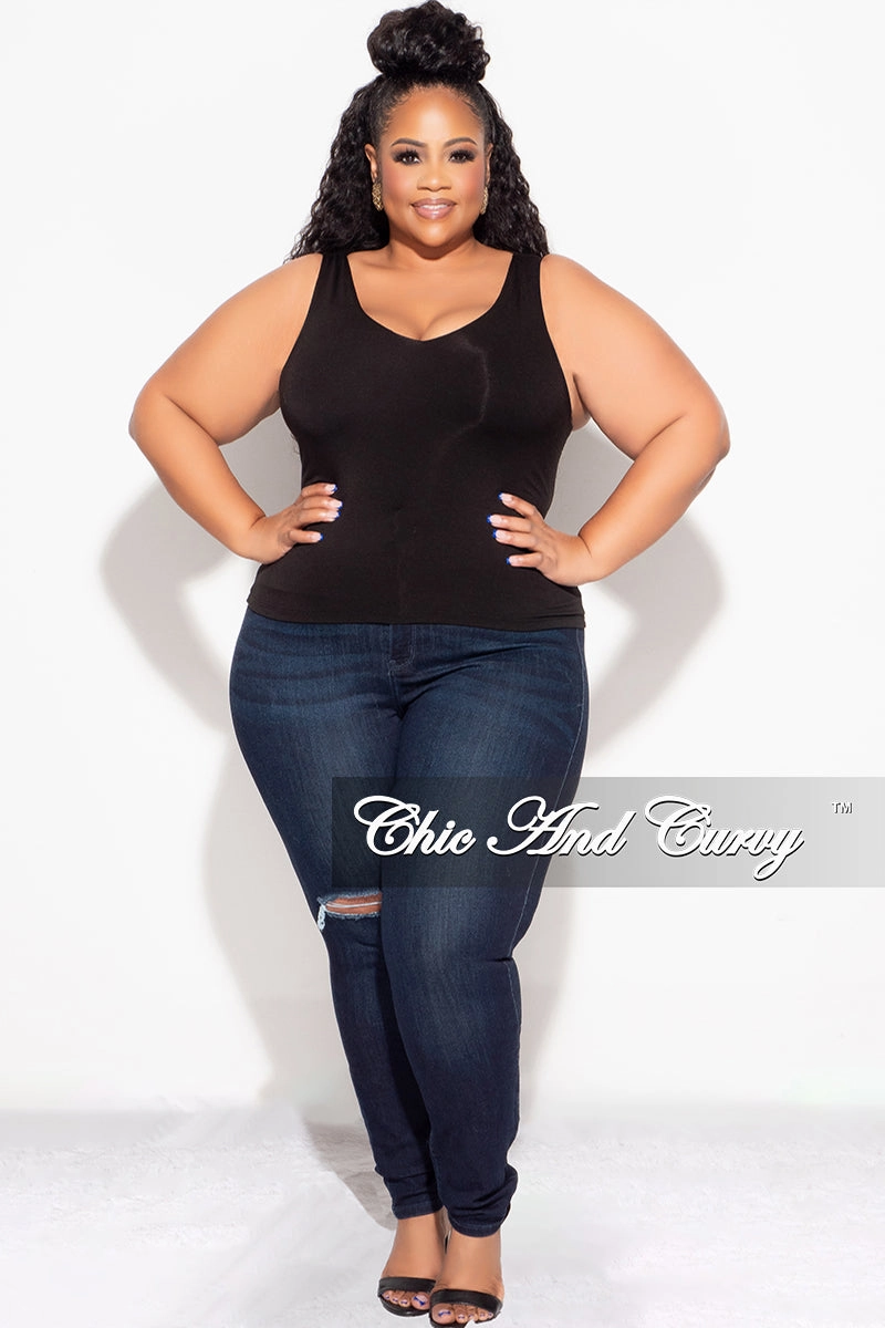 Fit Control Final Sale Plus Size Camisole in Black