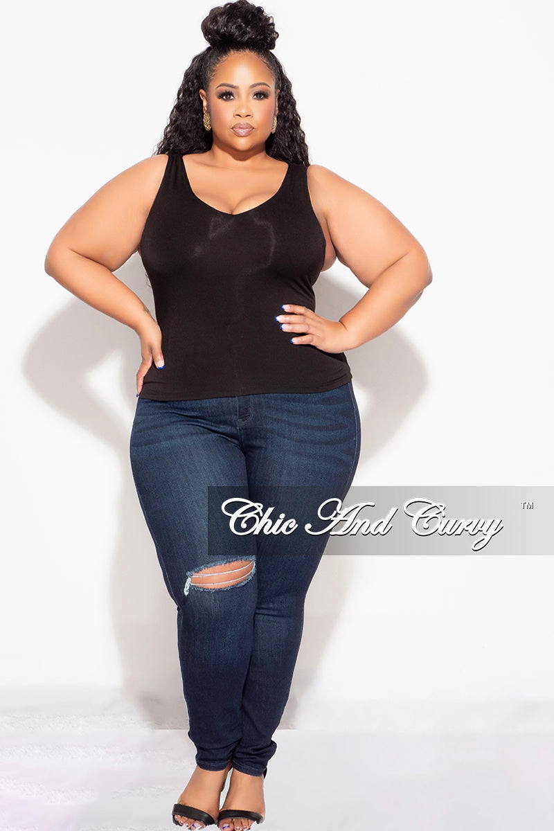 Final Sale Plus Size Camisole in Black UltraSoftLining