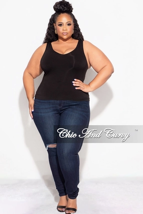 Quick Change Neutral Look Final Sale Plus Size Camisole in Black