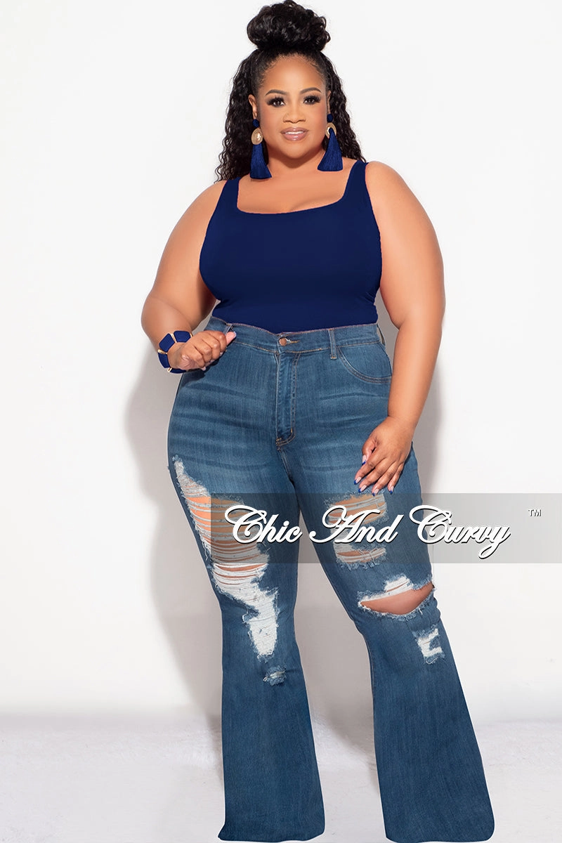 Sporty Layers Final Sale Plus Size Camisole with Thick Straps in Navy (Top Only)