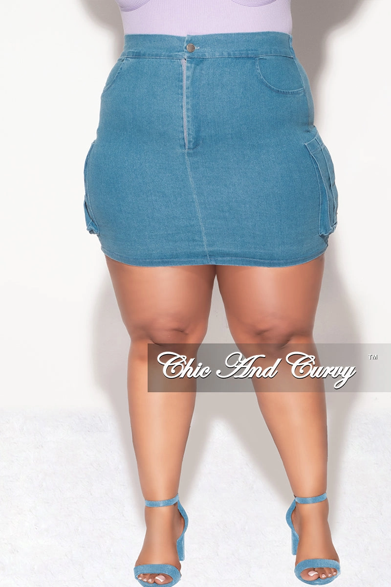 LowProfileWaistband Final Sale Plus Size Denim Skirt