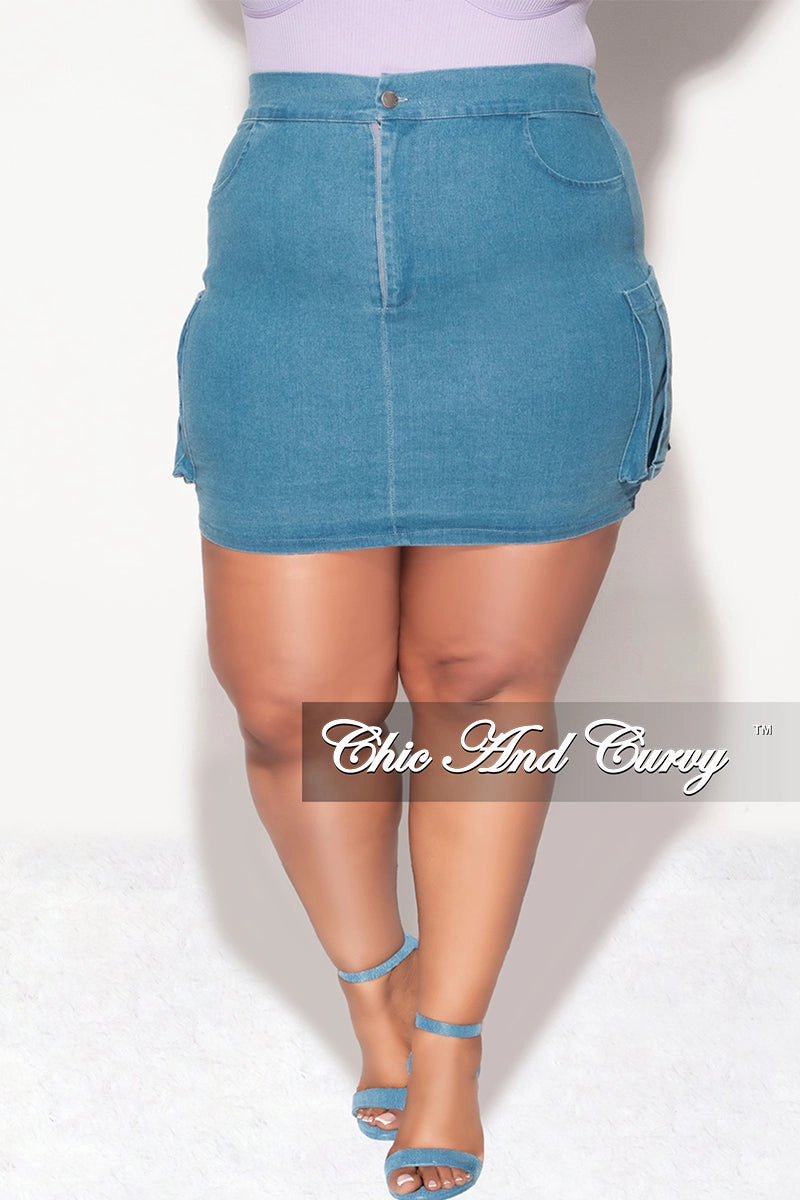 All-day Comfort Ultra Soft Blend Final Sale Plus Size Denim Skirt