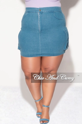 All-day Comfort Ultra Soft Blend Final Sale Plus Size Denim Skirt