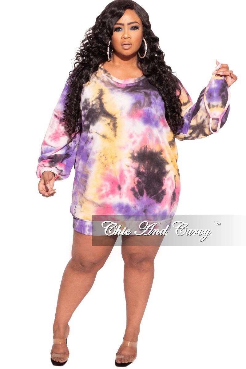 Final Sale Plus Size Jogger Dress in Tie Dye Chill Style TaglessComfort