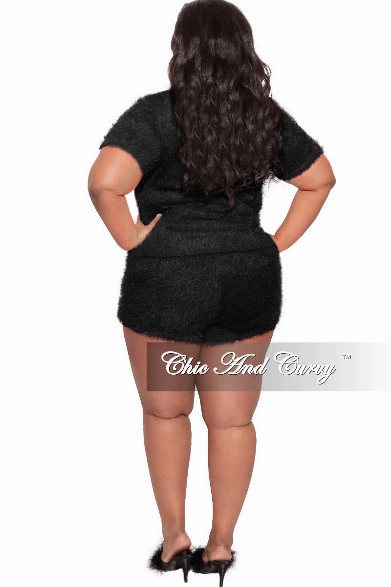 Chilly Day Ready Final Sale Plus Size Lounge Set /Sleepwear in Black