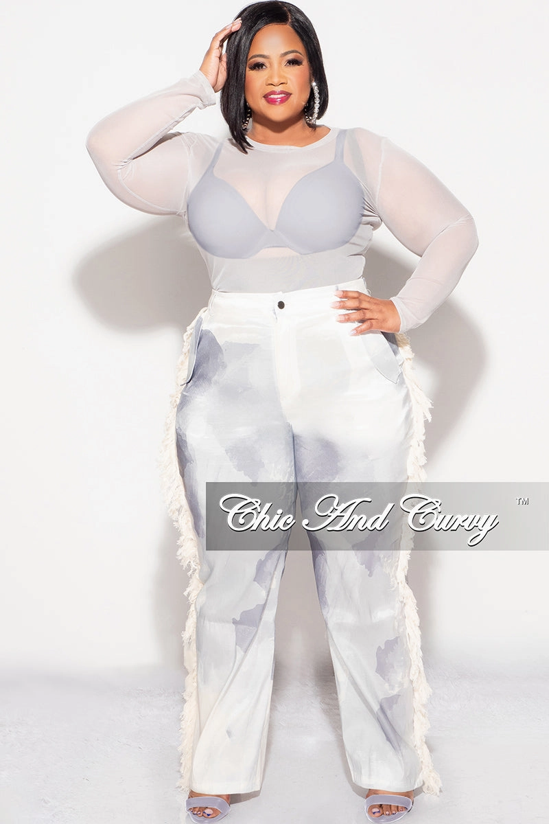 Functional Fit Light Shape Final Sale Plus Size Mesh Top in Grey