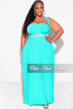 Durable Comfort Windproof Membrane Final Sale Plus Size Oversized Jumpsuit with Self Tie Straps in Dark Mint