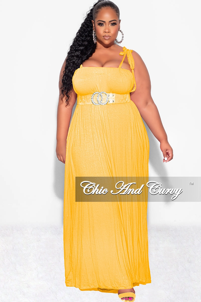 Final Sale Plus Size Oversized Jumpsuit with Self Tie Straps in Mustard Comfy Look