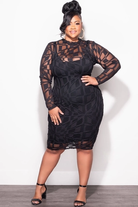 Final Sale Plus Size Sheer Lace Cover Up Layer Comfort Tailored Fit