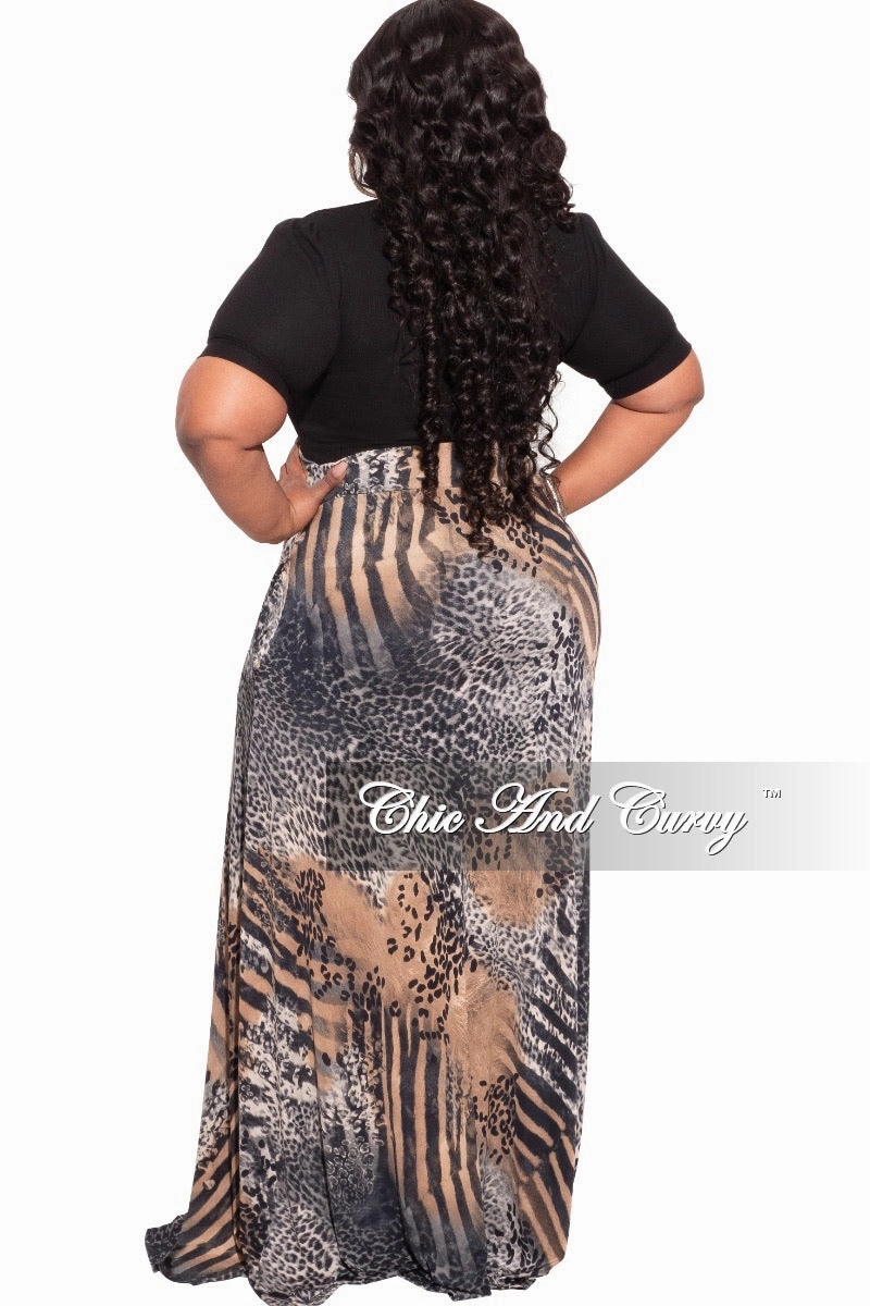 Final Sale Plus Size Short Sleeve Top in Black Noise Reduciting Fabric