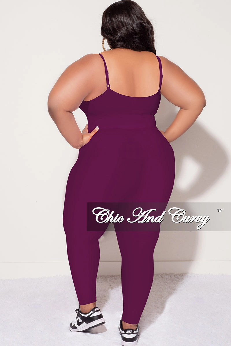 Final Sale Plus Size Spaghetti Strap Triple Criss Cross Front Bralette in Purple Modular Attachment Everyday Comfort Wear