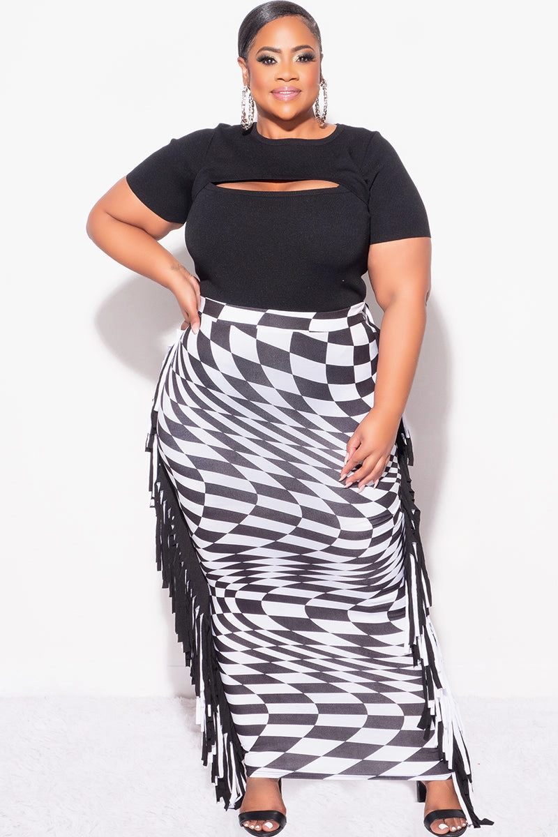 Chill Fit Final Sale Plus Size Top with Cutout in Black