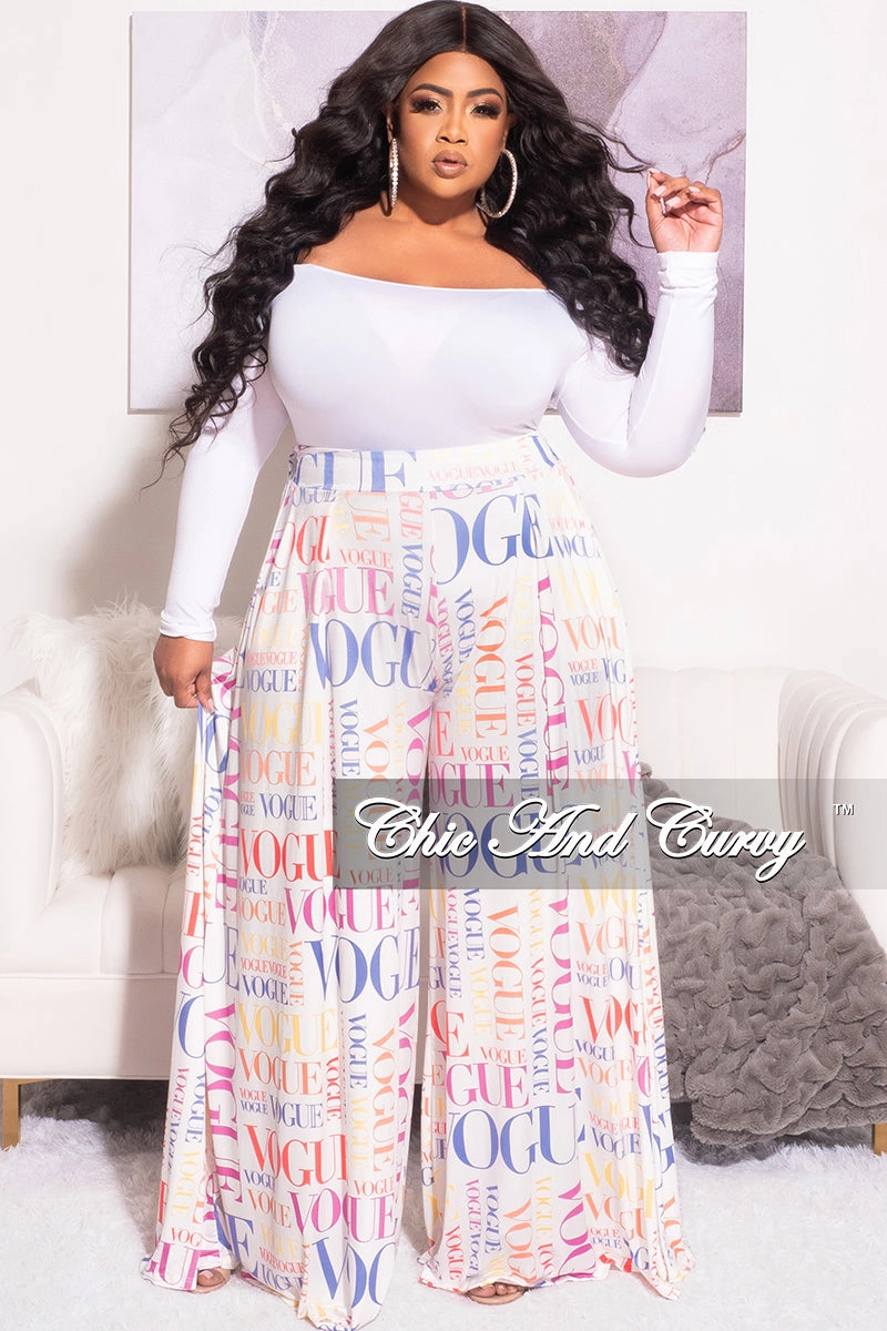 Multi-Purpose Wear Perfectly Fit Final Sale Plus Size Vogue Pants in Multi Color Print (Pants Only)