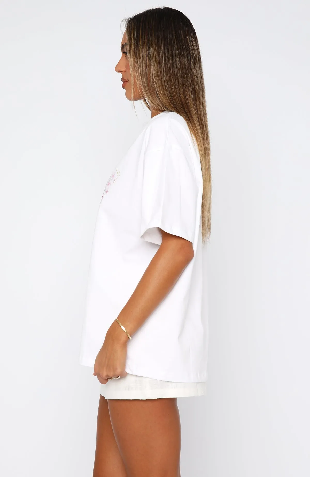 Finest Bunch Oversized Tee White TactileWeave