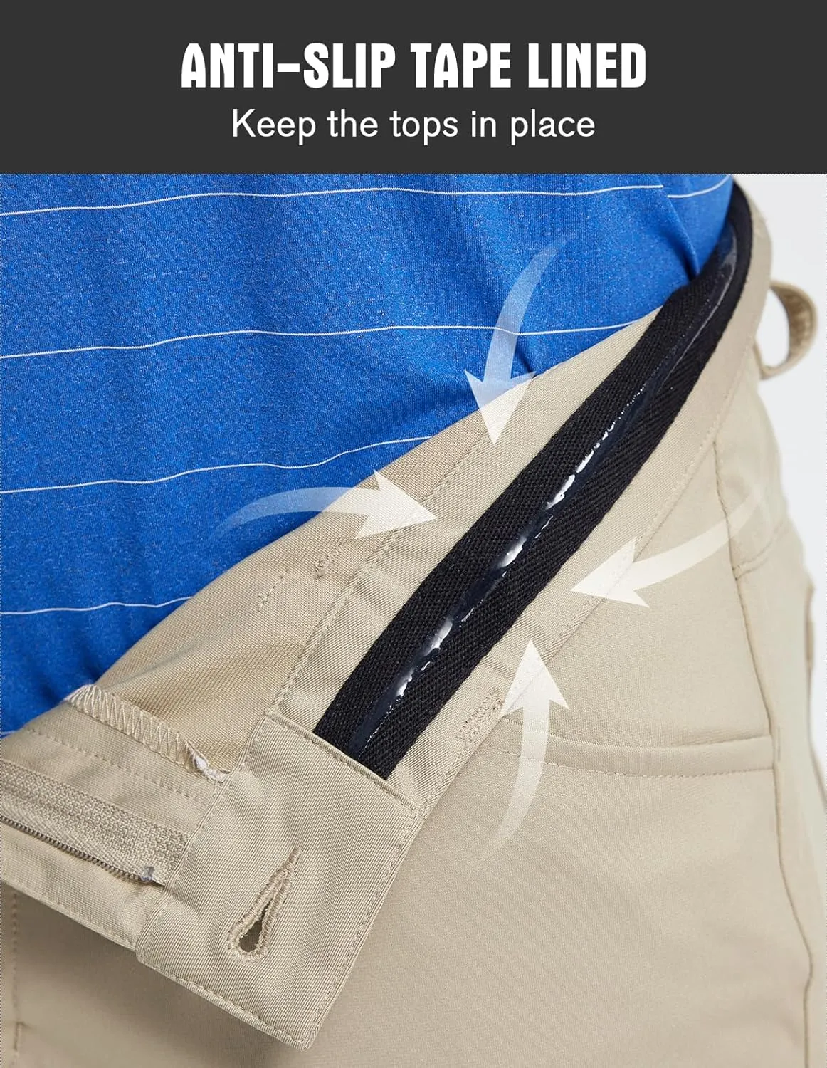 fit space Mens Wrinkle-Resistant Golf Pants Straight-fit Stretch Flat Front Dress Pants