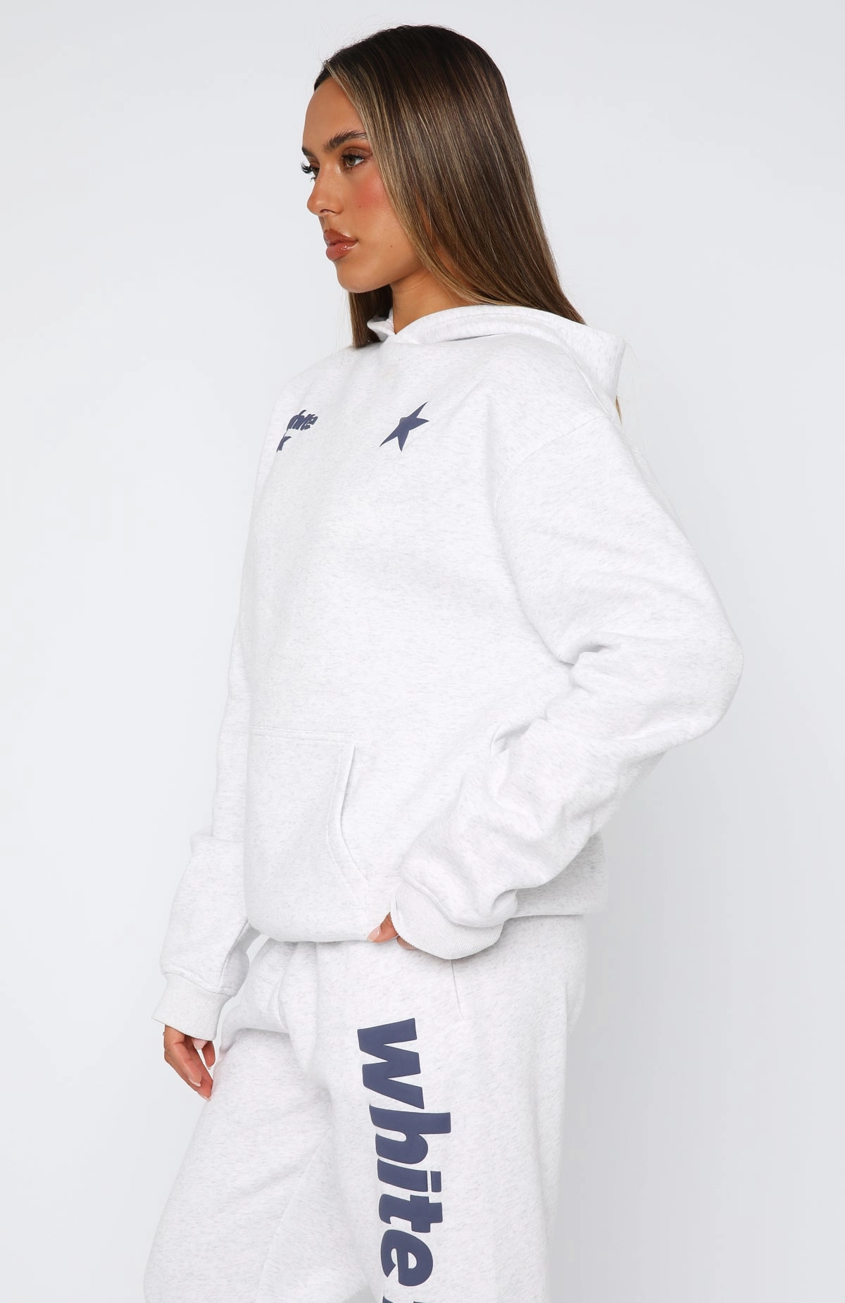 From The Archives Freya Oversized Hoodie Grey Marle Colorfast Clothing