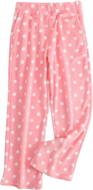 Flannel Pajama Pants Women Plaid Pajama Pants Fluffy Pajama Pants Fuzzy Fleece Lounge Pants Winter Warm Bottoms