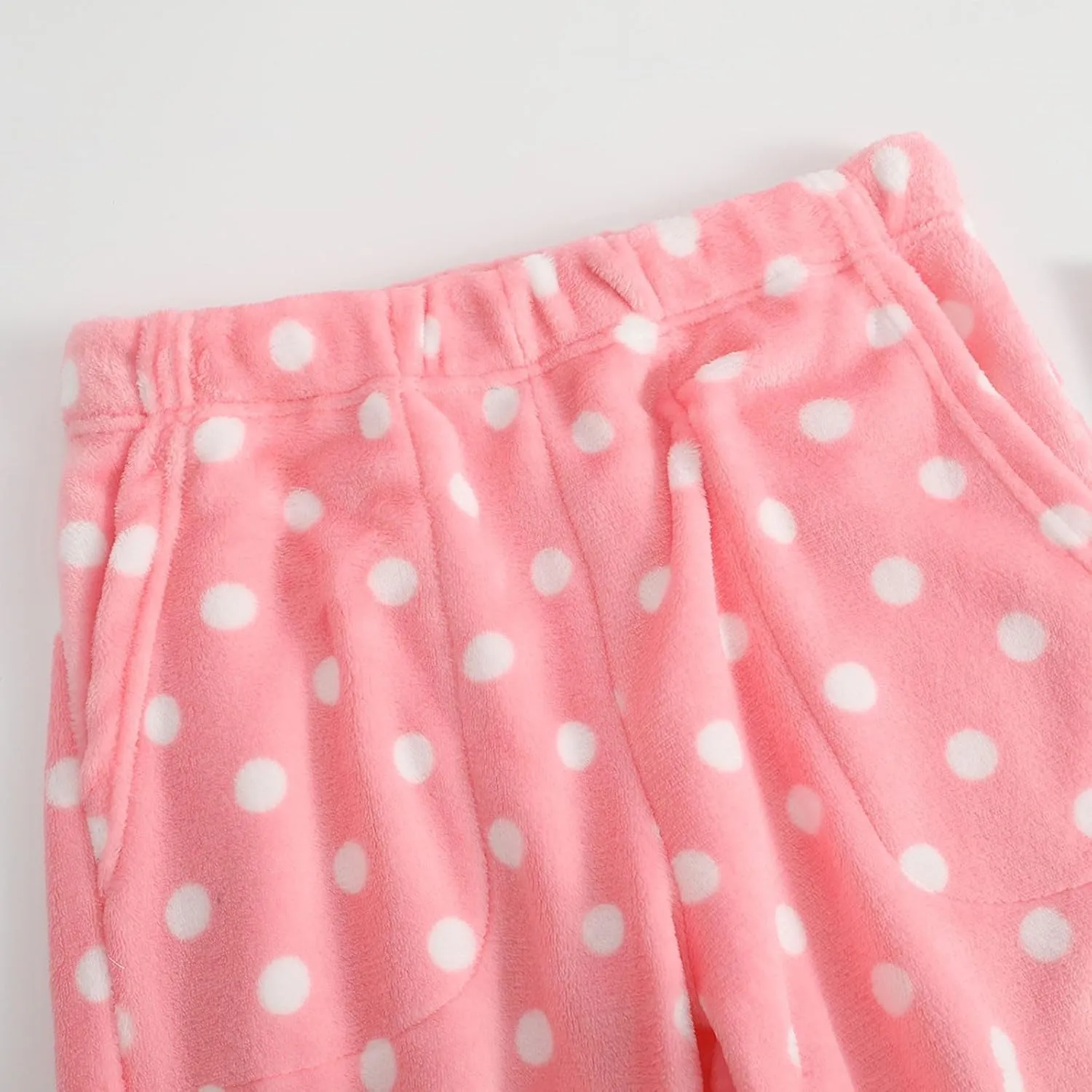 Flannel Pajama Pants Women Plaid Pajama Pants Fluffy Pajama Pants Fuzzy Fleece Lounge Pants Winter Warm Bottoms
