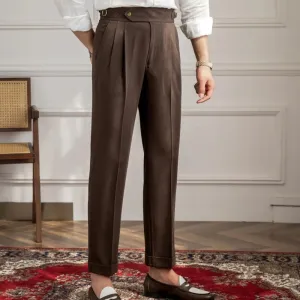 Flat Front Slim Fit Trousers