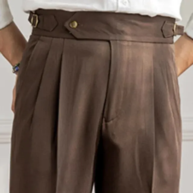 Flat Front Slim Fit Trousers
