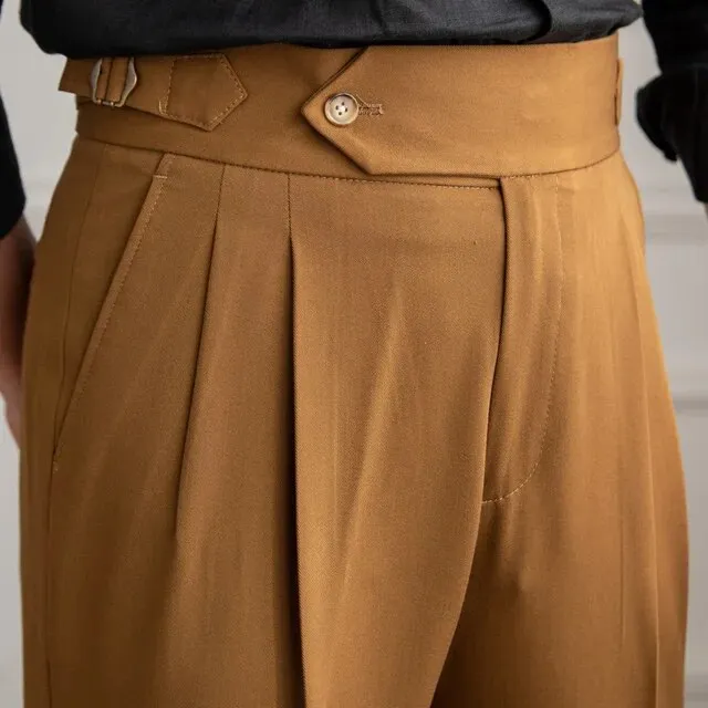 Flat Front Slim Fit Trousers