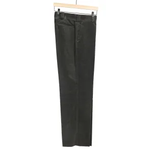 Flat front trousers in grey Suvin cotton corduroy
