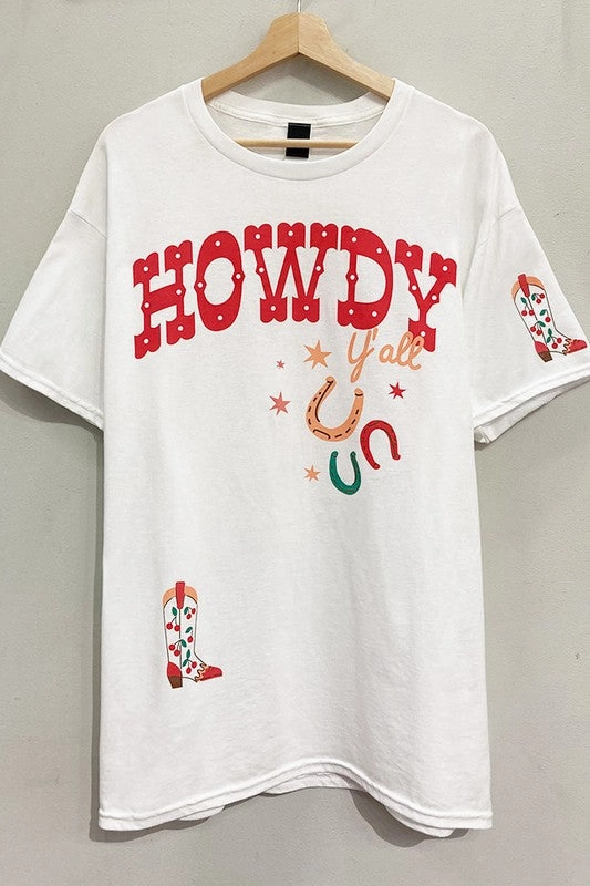 Howdy Lucky Boots Tee S-XL UV Protective Coating
