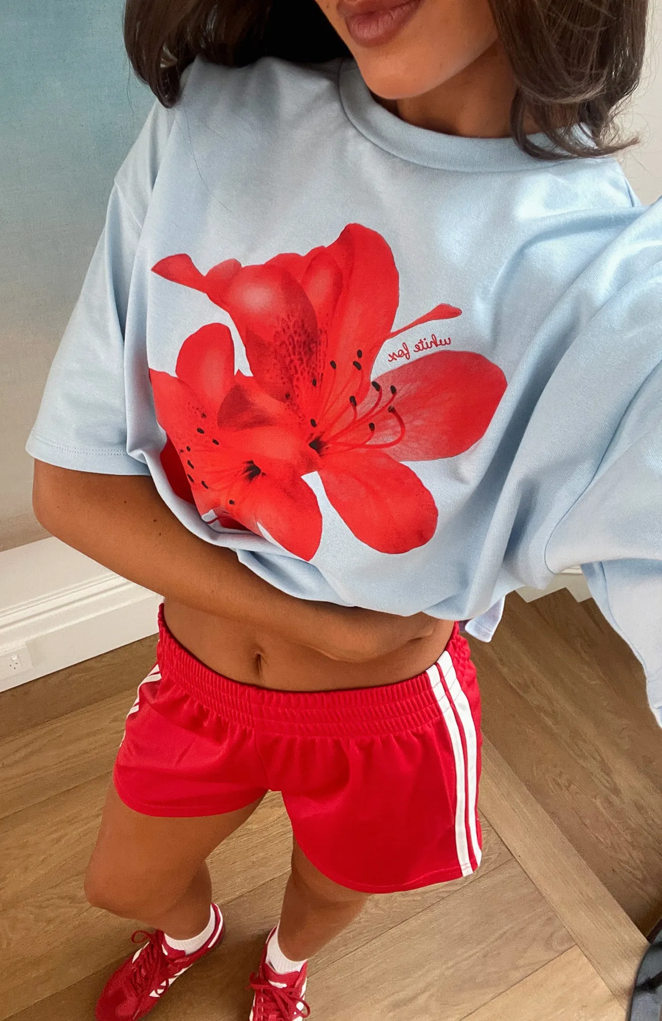 Power Of Possibility Oversized Tee Baby Blue TexturedSurface