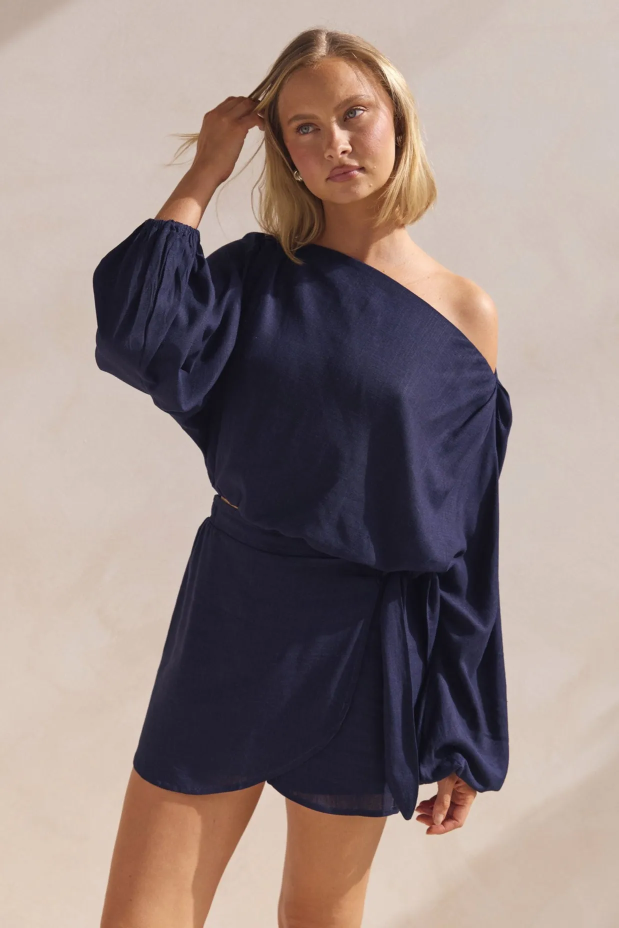 Silicone Gripper Strips Myra Skort (Navy)