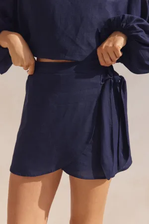 Myra Skort (Navy) Minimal Waist skiing gear