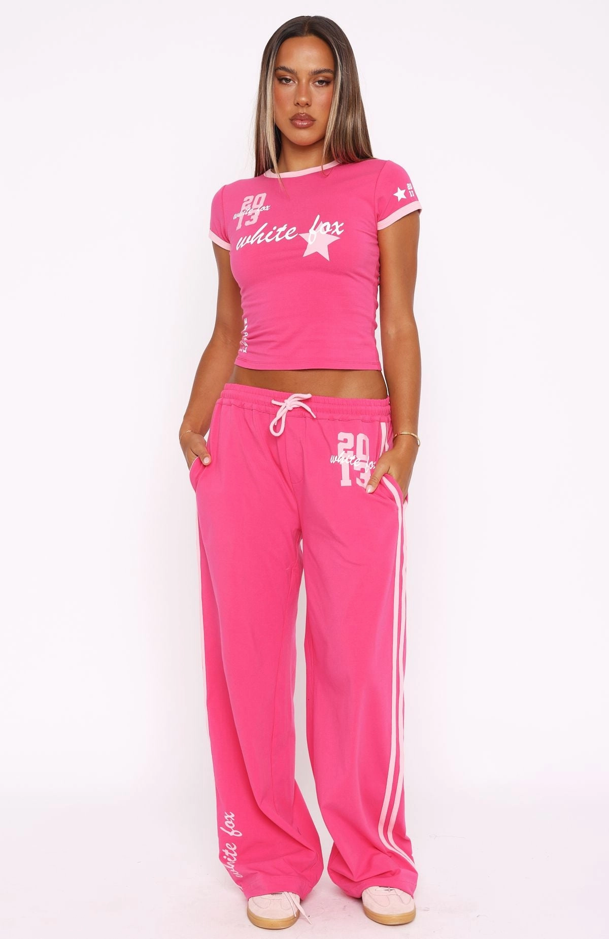 Soft Apparel Evening Stroll All Star Season Track Pants Pink