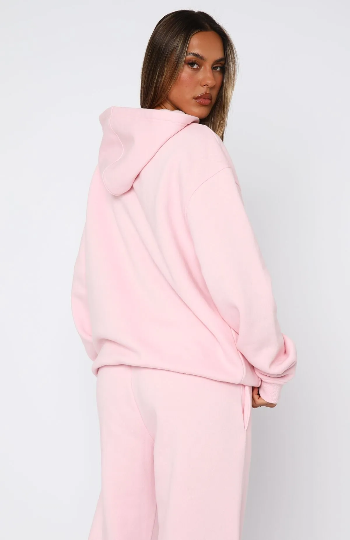 From The Archives Lexi Oversized Hoodie Pink AntiSnag Yarn Technology