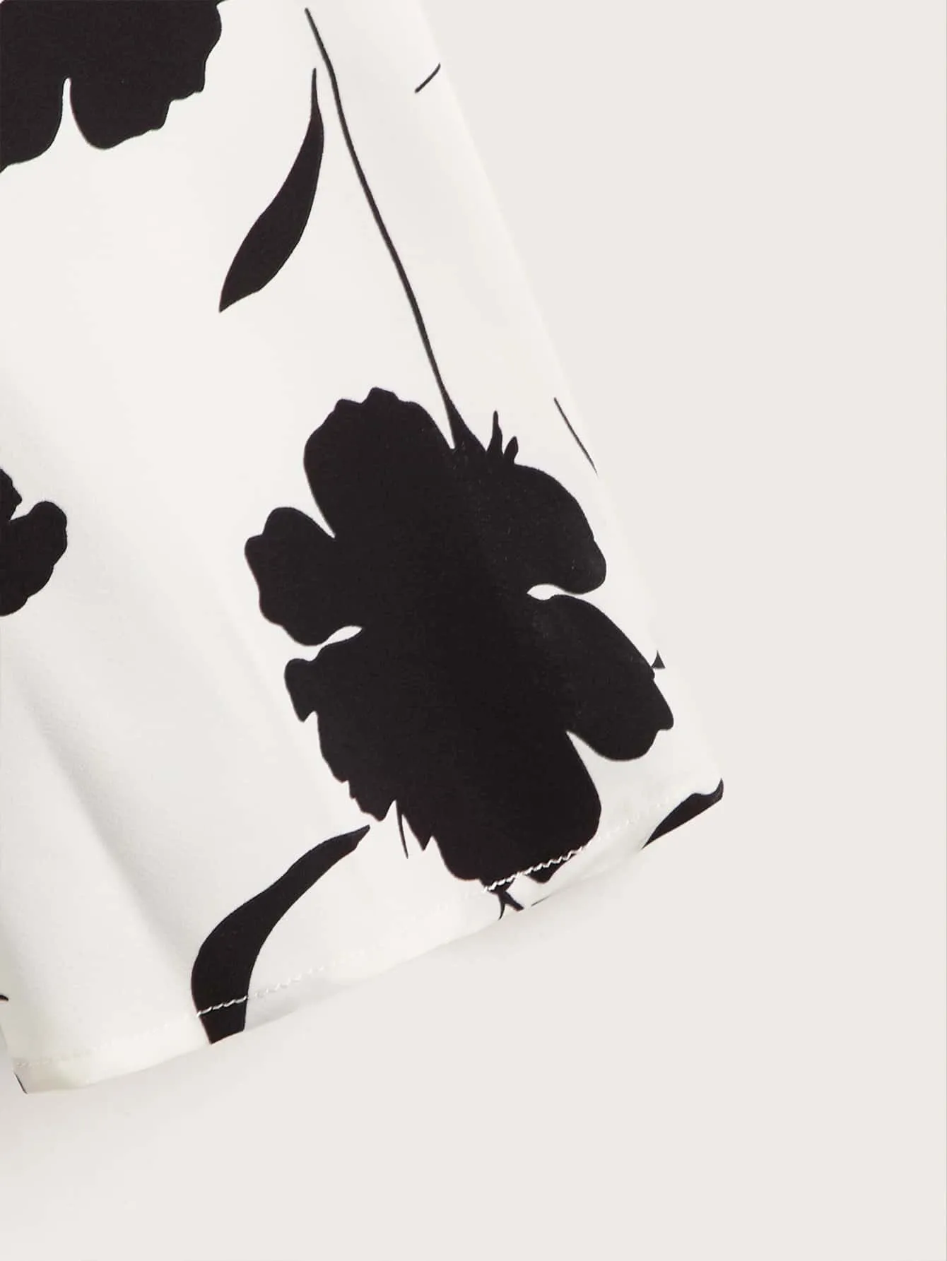 Floral Button Midi Plus Size Skirt