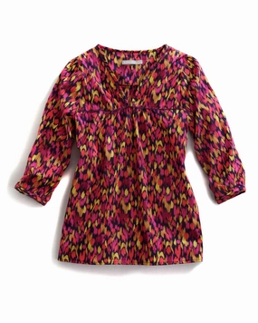 Smart Design Tin Haul Womens 9495 Confetti Camo Multi-Color 100% Cotton S/S Blouse